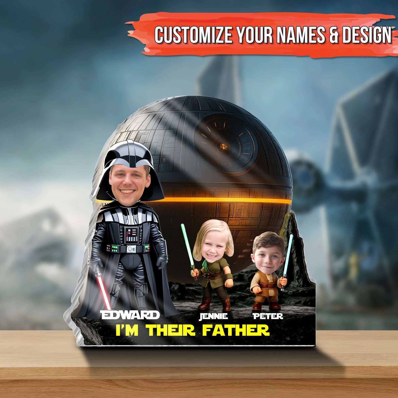 Father - Galaxy's Greatest Dad - Personalized Acrylic Plaque