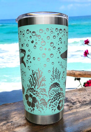 Gift For Her - Whale Shark  Laser Engraved YETI - Personalized Stainless Steel Tumbler