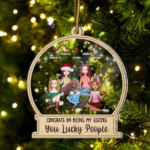 Besties - Congrats On Being My Bestie Best Friend - Personalized 2-Layered Mix Ornament