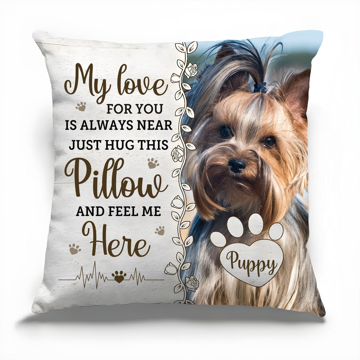 Amoureux des animaux - Alors tu sais que je suis là - Coussin personnalisé commémoratif