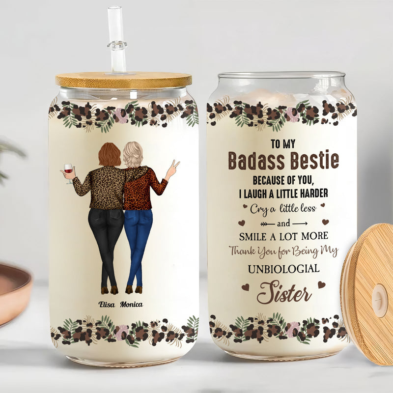 Besties - To My Badass Bestie - Personalized Glass Can