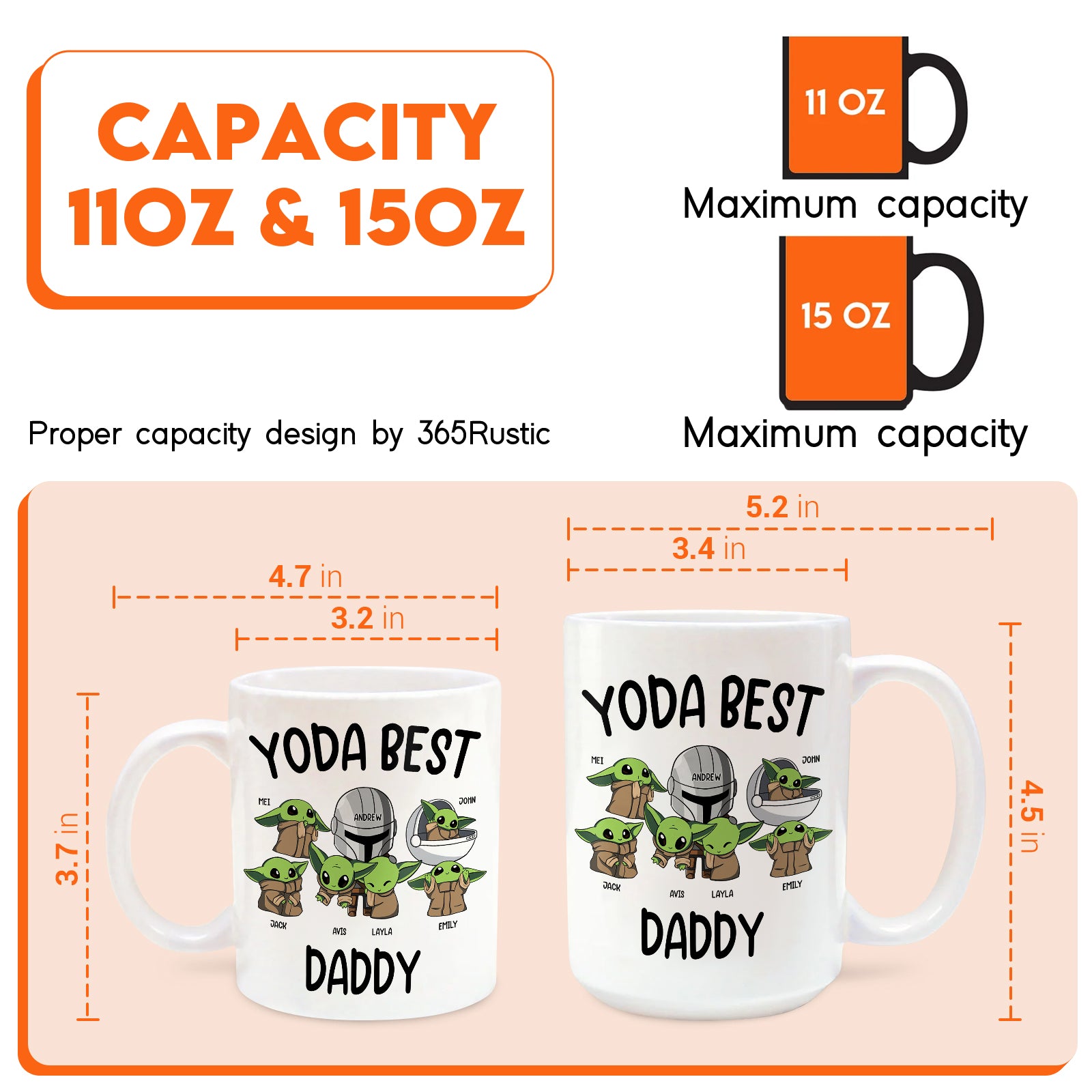 Father - Yoda Best Daddy - Personalized Cup (Limited Edition)