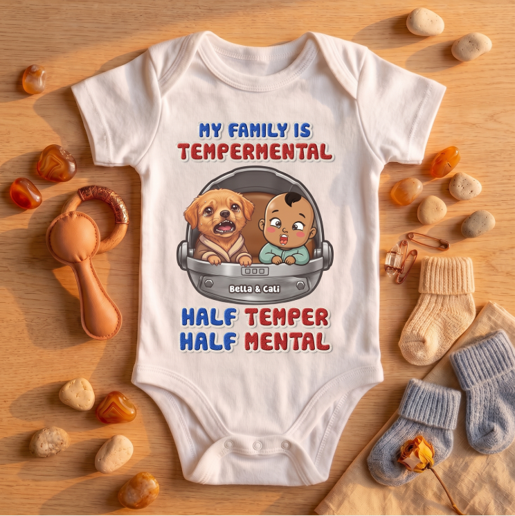 Personalized Baby Yoda Baby Bodysuit – Custom Baby & Pet Funny Family Outfit