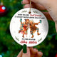 Personalized best friend ornament featuring a humorous quote and playful design for friendship celebrations