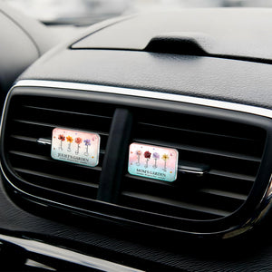 Personalized car vent clip with floral designs for custom air freshening in vehicles
