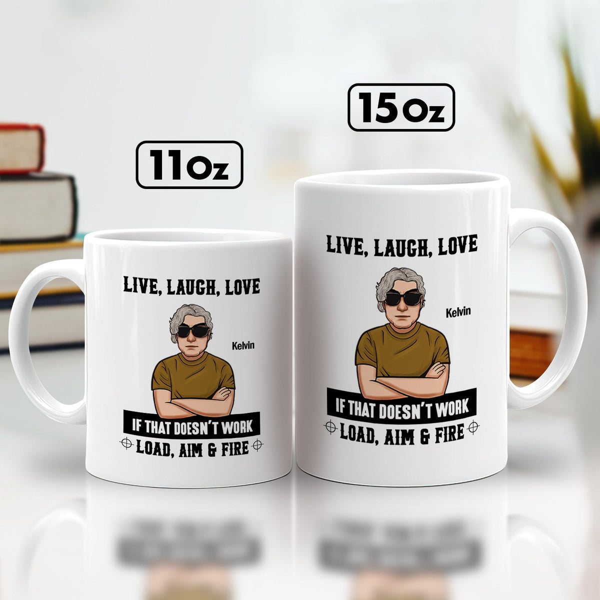 Personalized family mug featuring a humorous graphic with text for a fun gift