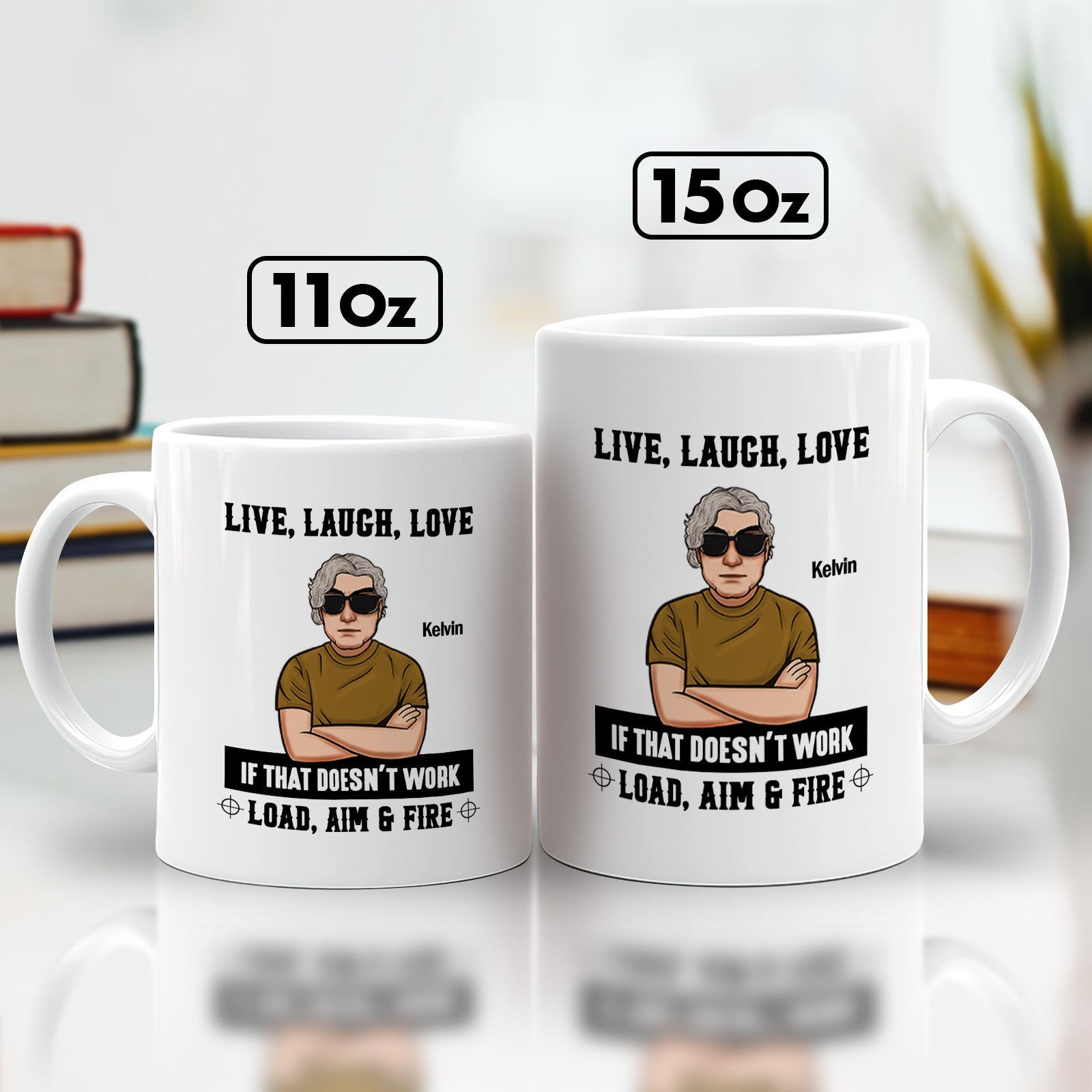Personalized family mug featuring a humorous graphic with text for a fun gift