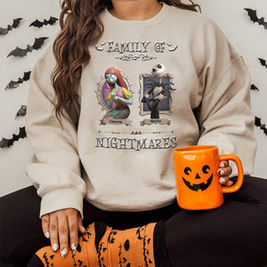 Personalized Halloween shirt featuring characters from Nightmare Before Christmas for festive celebrations