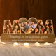 Personalized mom LED night light featuring a heart design and family photo with floral accents