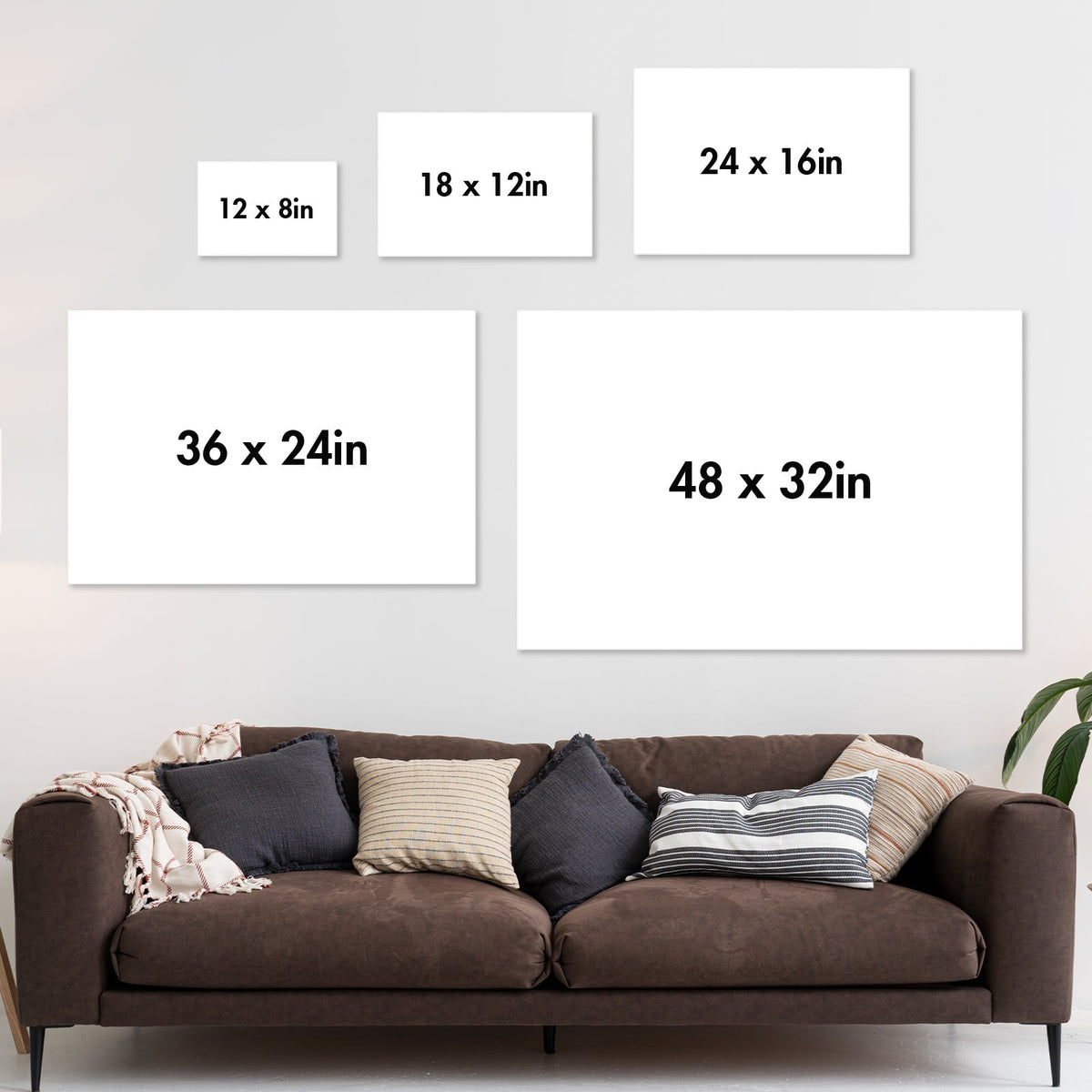 Personalized mom to son poster displayed on a stylish wall above a comfortable couch