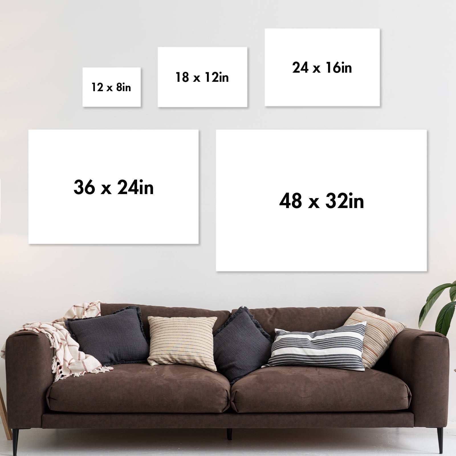 Personalized mom to son poster displayed on a stylish wall above a comfortable couch