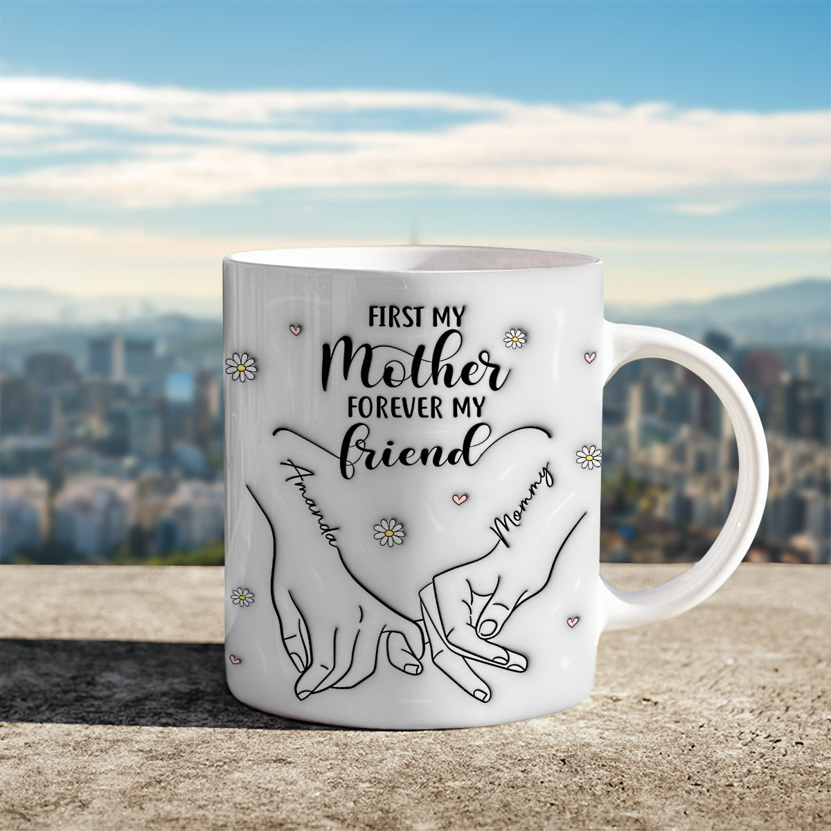 Personalized mother mug with heartfelt design illustrating love and friendship