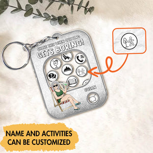 Personalized quitting keychain with customizable name and activities for motivation during quitting journey