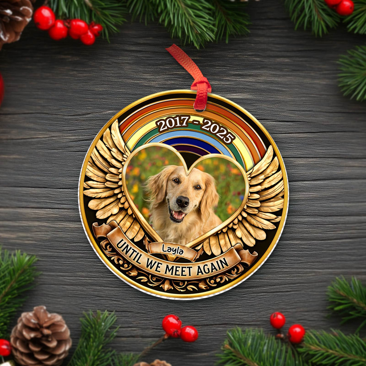 personalized pet memorial ornament 365Gifty round wooden hanging skeleton family sign with names and funny Dont Knock message